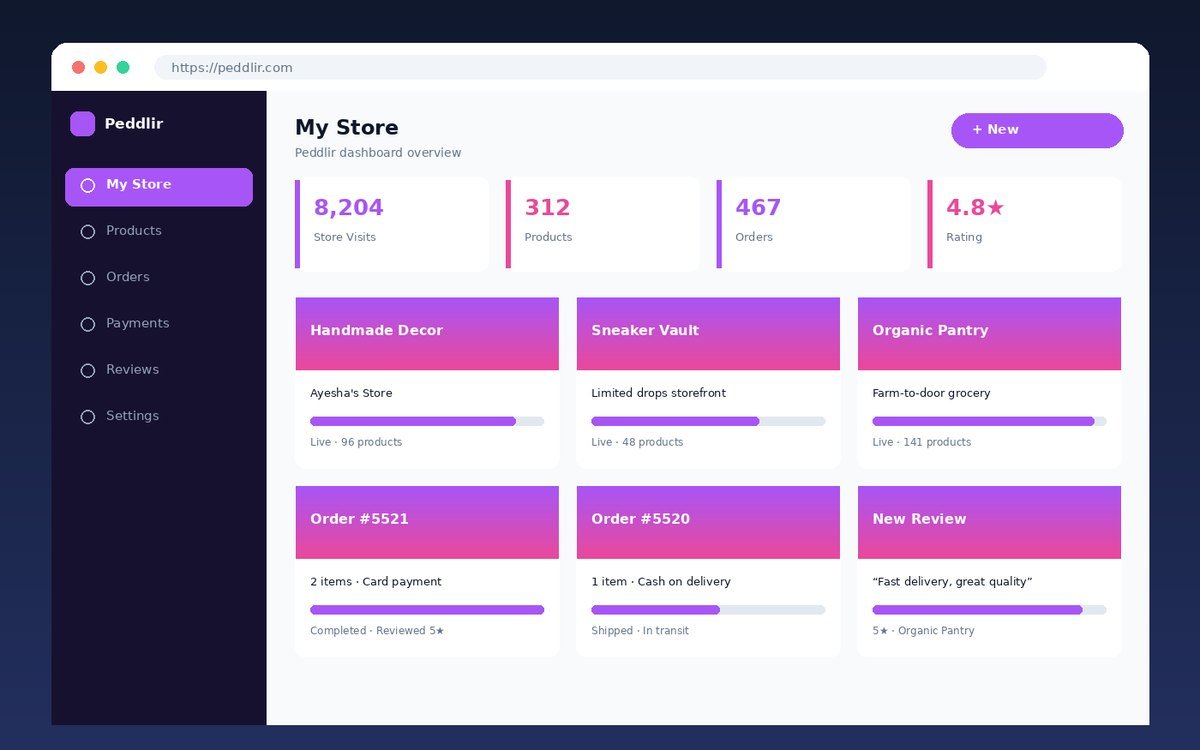Peddlir store builder